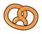 Pretzel pastry bakery isolated icon