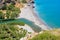 Preveli palm beach on Crete island, Greece