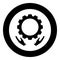 Preventative maintenance icon black color in circle