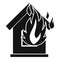 Preventing fire icon, simple style