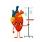 Prevention and treatment heart disease. Cartoon body organ mascot. Cute character with medical dropper. Cardiovascular