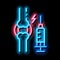 preventive injection for arthritis neon glow icon illustration