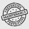 Preventive maintenance rubber stamp isolated on.