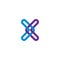 Previous next arrow linked colorful logo vector