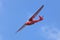 PRIBRAM, CZECH REPUBLIC - 29 MAY 2010: Unpowered red glider aerobatics shows over the airport on a beautiful sunny day.
