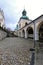 Pribram Saint hill monastery with church towers