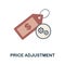 Price Adjustment flat icon. Colored element sign from market integration collection. Flat Price Adjustment icon sign for