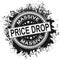 Price drop. stamp. sticker. seal. round grunge vintage ribbon price drop sign