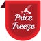 Price Freeze announcement message in label