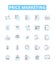 Price marketing vector line icons set. Pricing, Marketing, Cost, Strategy, Promotion, Sales, Discounts illustration