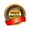 Price Match Guarantee Gold Label Sign Template