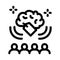 Price people brainstorm icon vector outline illustration