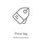 price tag icon vector from bufilot ecommerce collection. Thin line price tag outline icon vector illustration. Linear symbol for