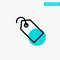 Price, Tag, Label, Ticket turquoise highlight circle point Vector icon