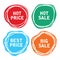 price tags. sale offer labels. vector