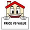 Price Versus Value Icon Demonstrating Product Evaluation Of Cost And Worth - 3d Illustration