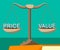 Price Vs Value Balance Comparing Cost Outlay Against Financial Worth - 3d Illustration