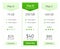 Pricing list for 3 plans in light flat design with