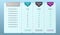 Pricing position table chart check banner. Comparison price list, compare column plan options. Grid hosting tariff website vector