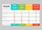 Pricing table design for business. Price plan web hosting or service. Table chart comparison of tariff