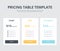 Pricing table template with three plan type