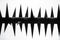 Prickly depression concept. A fence with sharp long metal spikes on a white background. Heaviness, negative