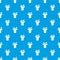Prickly pear pattern vector seamless blue