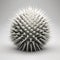 Prickly Spiked Ball 3d Rendering With Monochromatic White Figures