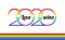 Pride 2020 rainbow logo, rainbow flag, Love wins text on white background - vector Pride illustration