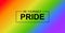 Pride banner. Vector background with LGBT community rainbow flag