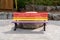 Pride bench in a park downtown Huntsville, Ontario