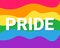 Pride on colours. Colourful waves of the LGBT community. Vector design