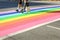 Pride Crosswalk Foot Traffic, Vancouver