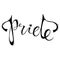 Pride hand written lettering inscription