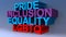 Pride inclusion equality lgbtq on blue