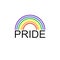 Pride LGBT icon in rainbow colors Pride Flag. Rainbow,Support, Freedom Symbols. Gay Pride Month. Flat design signs isolated on whi