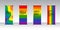 Pride LGBTQ+ Roll Up Set. Standee Design.Vector illustration