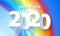 Pride month 2020 LGBT poster with rainbow vector background.
