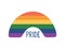Pride rainbow symbol. Tolerance day card. LGBTQ flag. Pride month. LGBTQ design element. Gay parade. Vector illustration