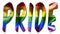 Pride Word Rainbow Flag Texture