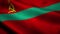 Pridnestrovian Moldavian Republic flag waving in the wind. Sign of Transnistria seamless loop animation. 4K