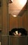 priest inside the confessional in a Christian church waiting for