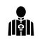 priest pastor glyph icon vector isolated illustration