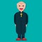 Priest religious concept people vector illustration in flat style