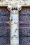 Priest statue on the Portal of the Last Judgment on the main portal of Cathedral of Notre Dame de Paris