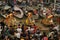 The priests are dancing with fire, doing the ritual in Varanasi