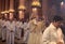 Priests at mass in Palma de Mallorca cathedral