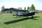 Prijedor, RS, Bosnia - July 3, 2015: Sport airplane after flight on runway, on sport airfield, in city Prijedor, in RS, Bosnia