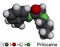 Prilocaine molecule. It is local anesthetic, used in dental procedures. Molecular model. 3D rendering