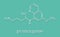 Primaquine malaria drug molecule. Skeletal formula.